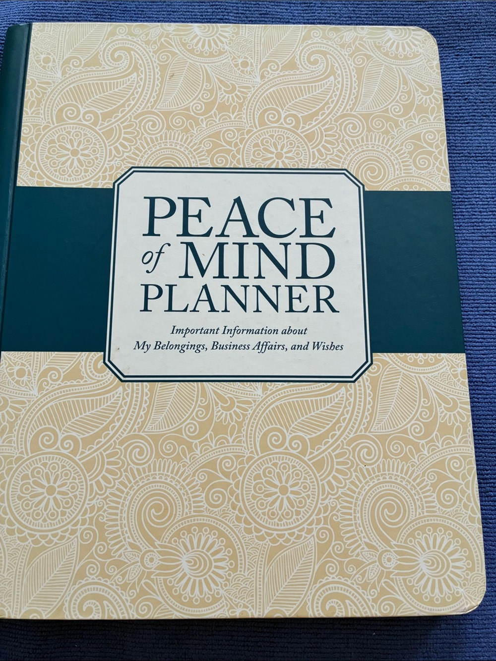 Teal Band Paisley Hardcover Notebook